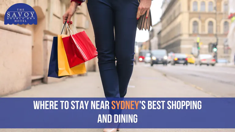 Woman shopping near Sydney's boutique retail and dining district.