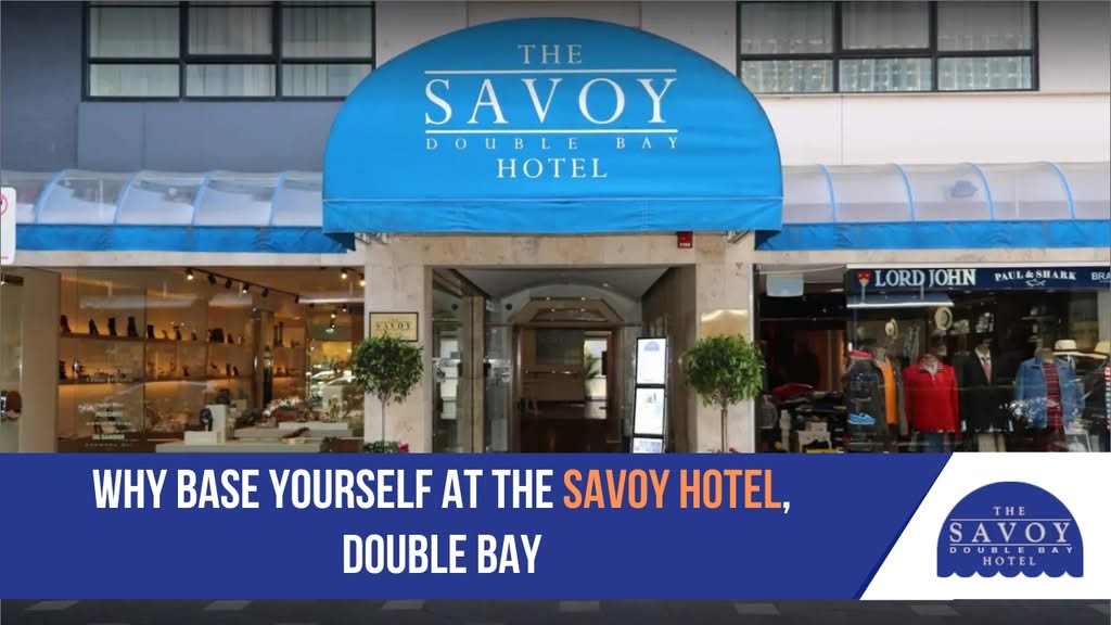 Where to Stay Near Sydney's Best Shopping and Dining - Near Sydney Front entrance and boutique shopfronts of The Savoy Hotel Double Bay in Sydney.
